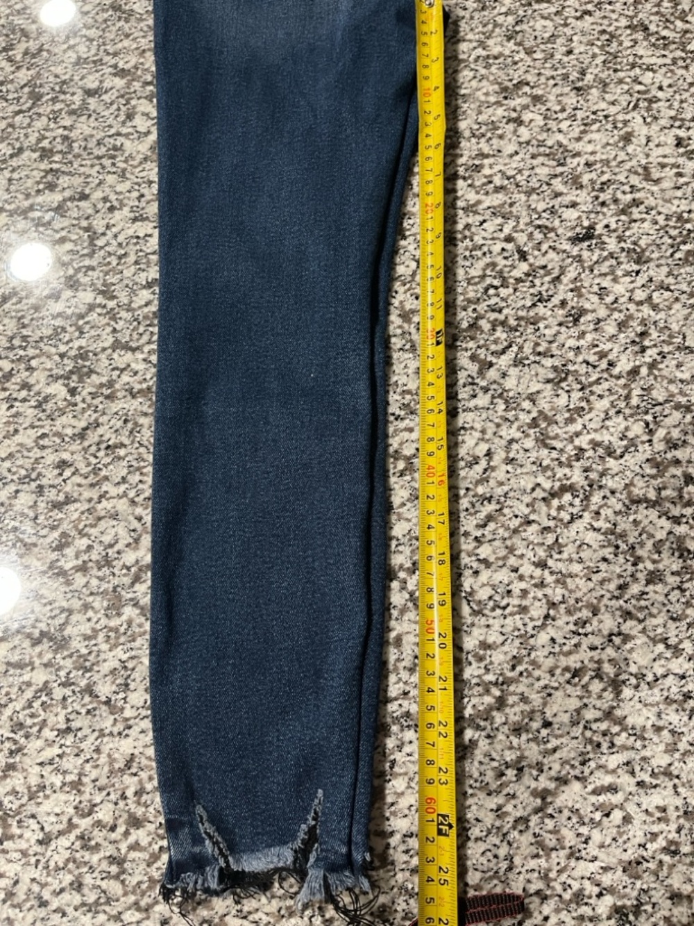 Old Navy Dark Wash Skinny Jeans with Frayed Hem - Picture 6 of 16